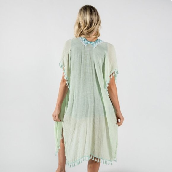 Mint-colored long kimono🐠 - Picture 3 of 6